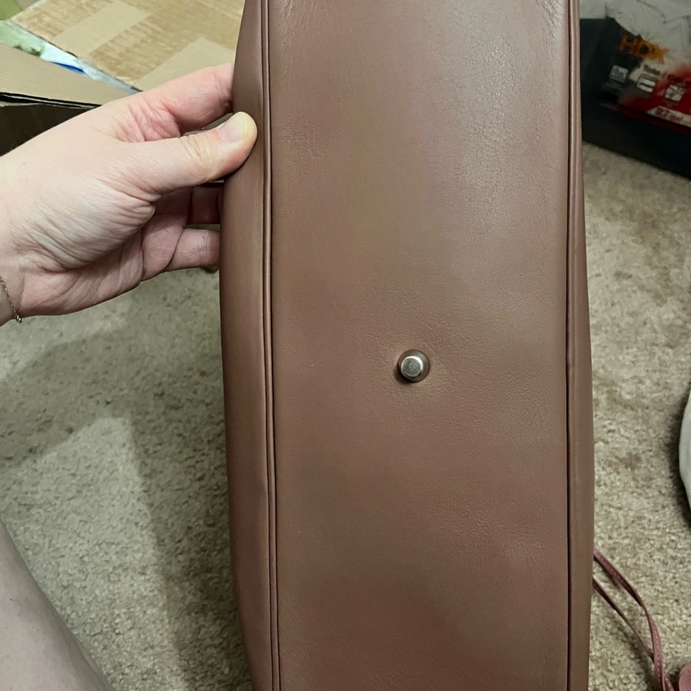 Christian Dior large Diorissimo Leather Satchel Dusty Rose-Taupe removable pouch - Picture 10 of 16